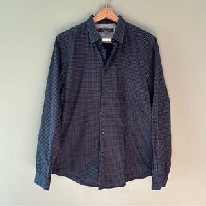 Ben Sherman Navy and Brown Checked Button-Down Shirt